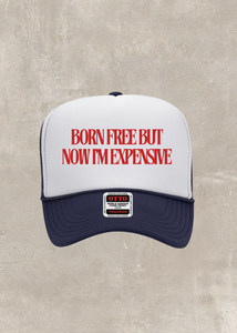 Born Free Trucker Hat- Navy/White