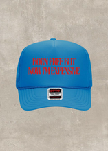 Load image into Gallery viewer, Born Free Trucker Hat- Col. Blue
