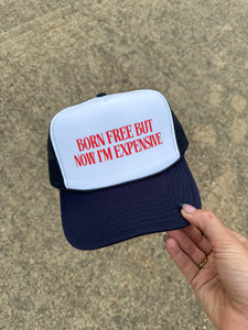 Born Free Trucker Hat- Navy/White