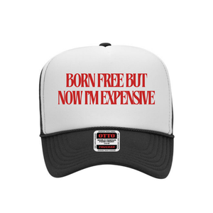 Born Free Trucker Hat- Black/White