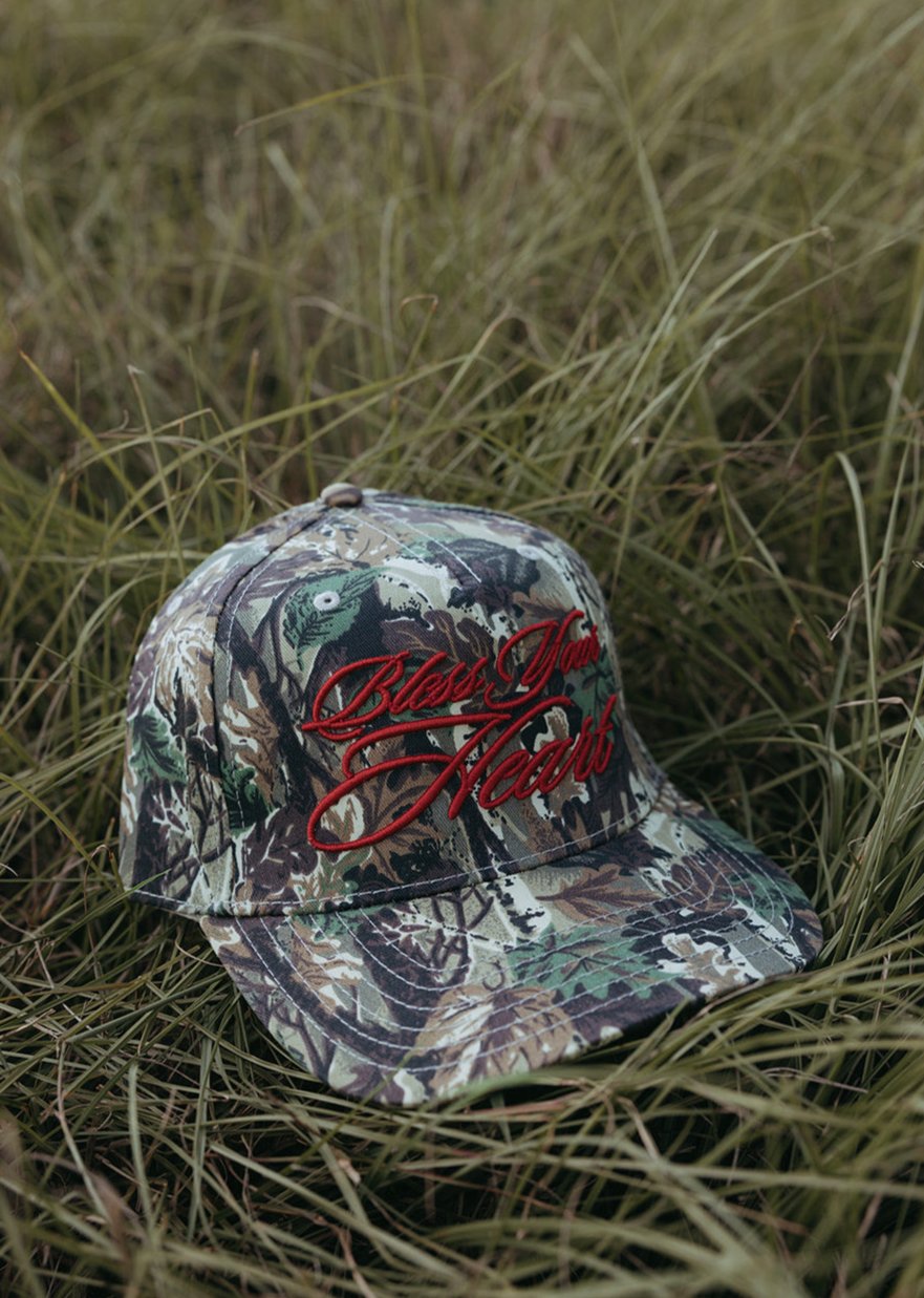 Bless Your Heart Trucker Hat- Camo