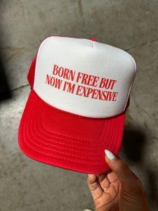 Born Free Trucker Hat- Red/White