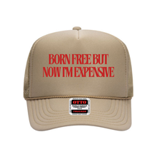 Load image into Gallery viewer, Born Free Trucker Hat- Khaki
