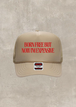 Load image into Gallery viewer, Born Free Trucker Hat- Khaki
