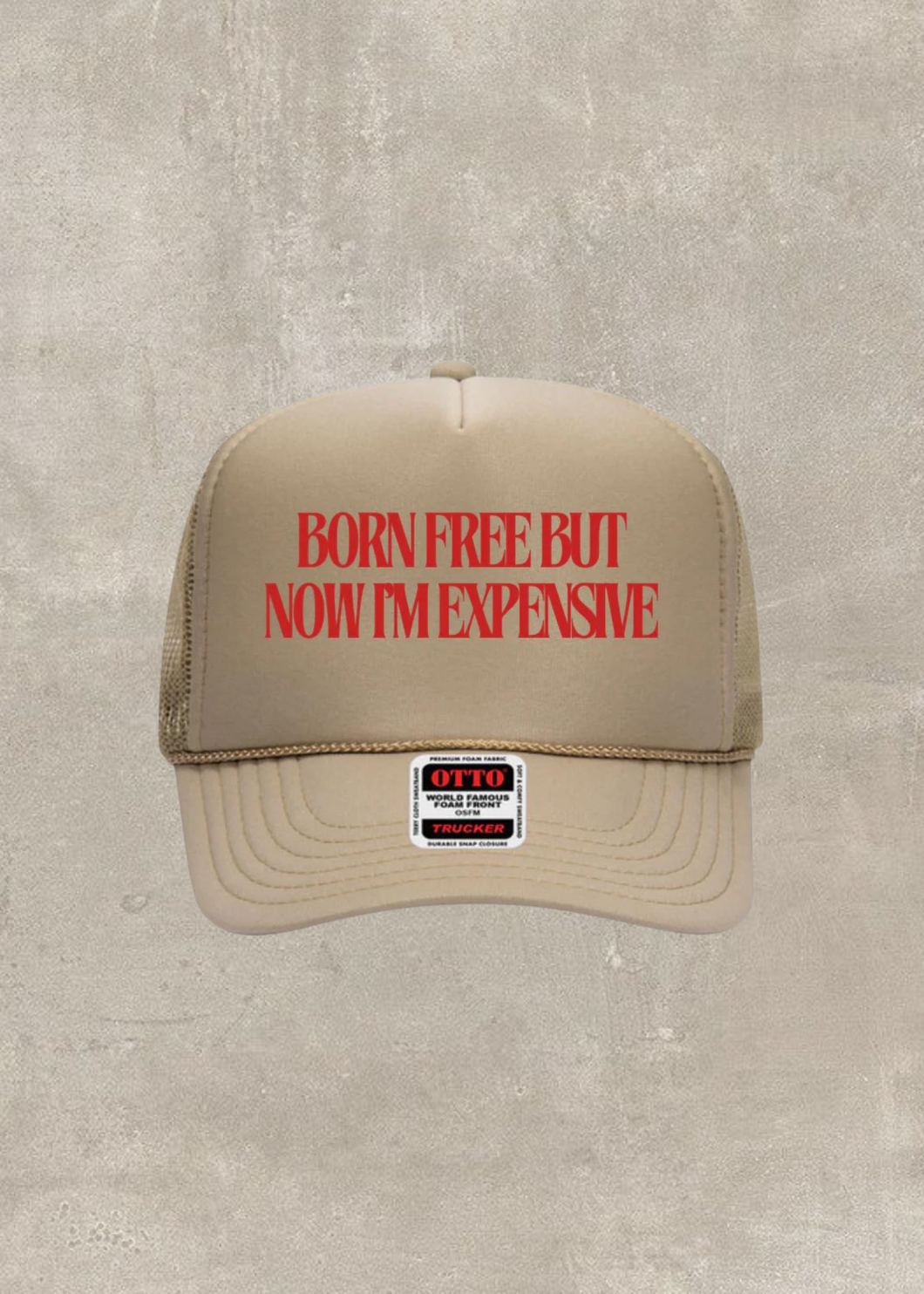 Born Free Trucker Hat- Khaki