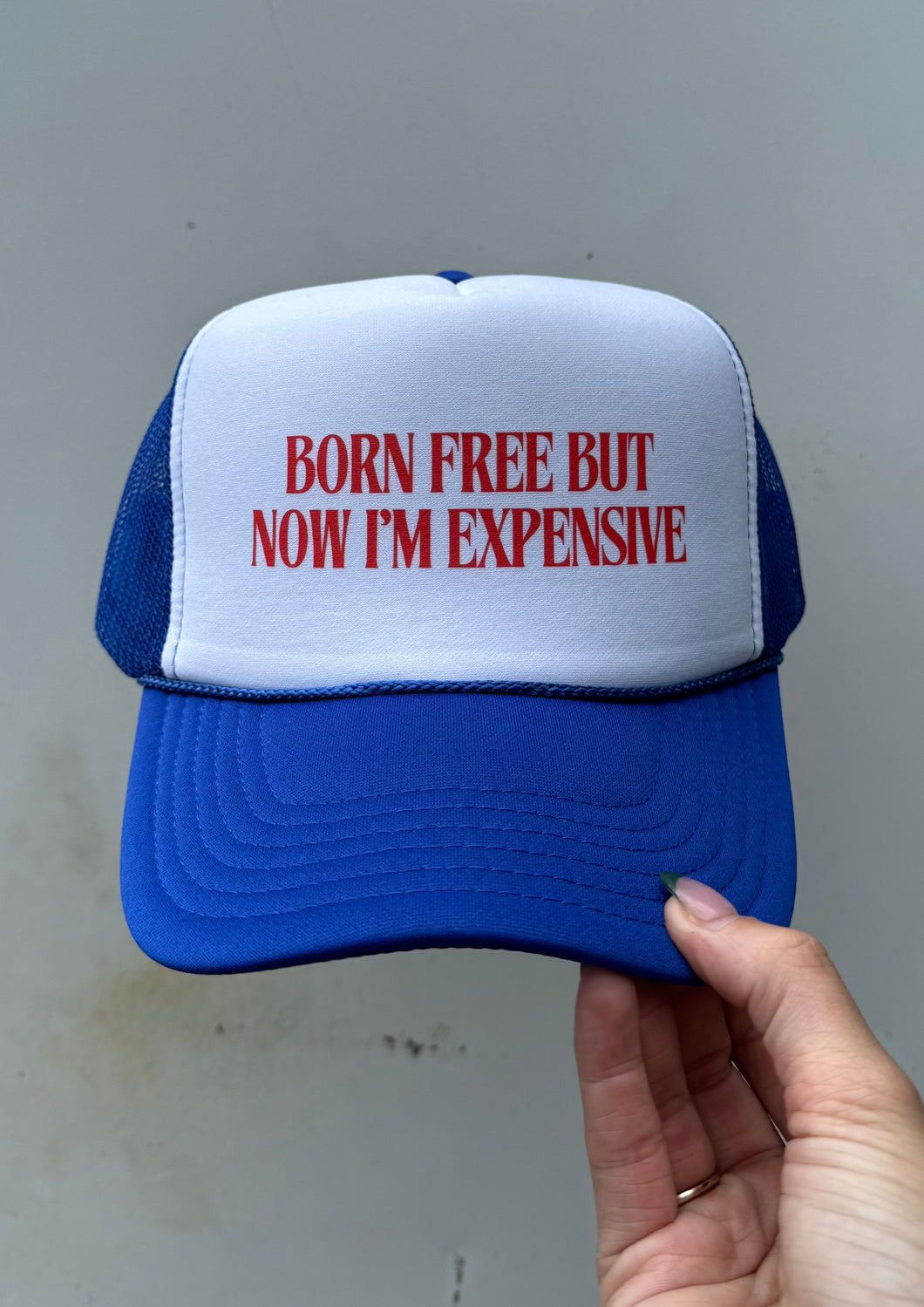 Born Free Trucker Hat- Royal/White