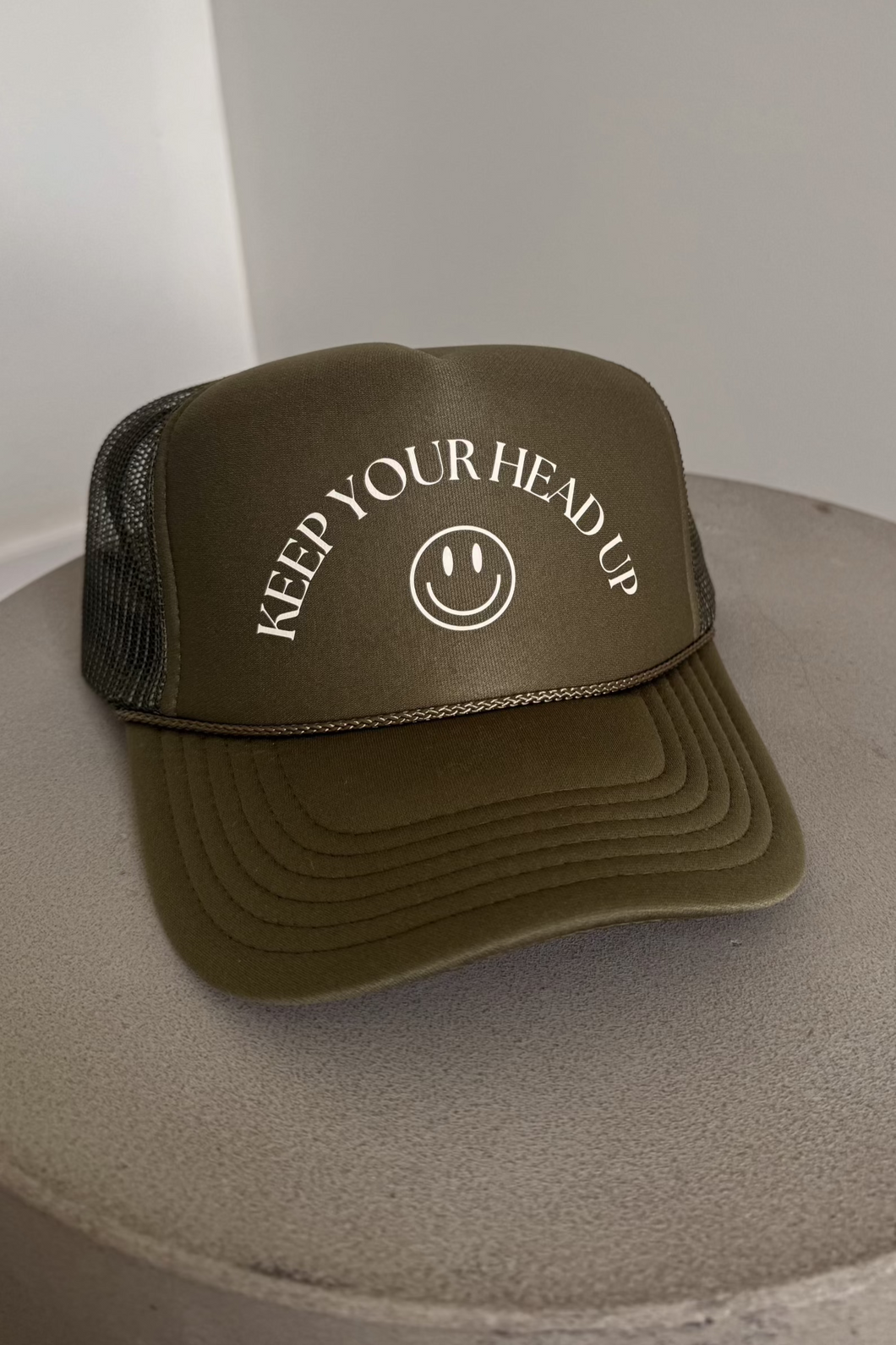 Keep Your Head Up Tucker Hat- Olive