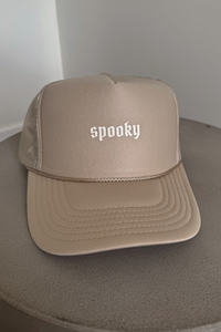 Spooky Trucker Hat- Tan