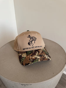 Don’t Be All Hat and No Cattle Trucker Hat- Tan and Camo