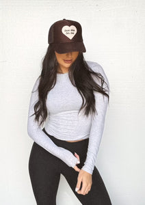 Love This For Me Trucker Hat- Brown