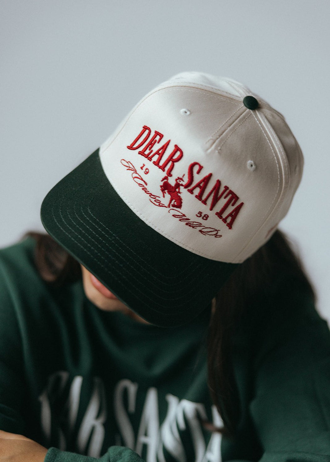 Dear Santa Trucker Hat- Red/Green