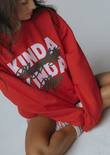 Load image into Gallery viewer, Kinda Naughty Kinda Nice Sweatshirt- Red
