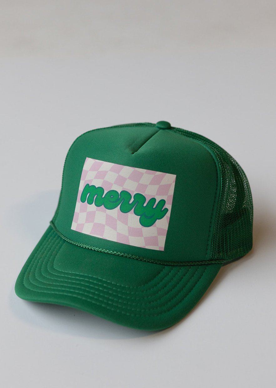 Merry Trucker Hat- Green