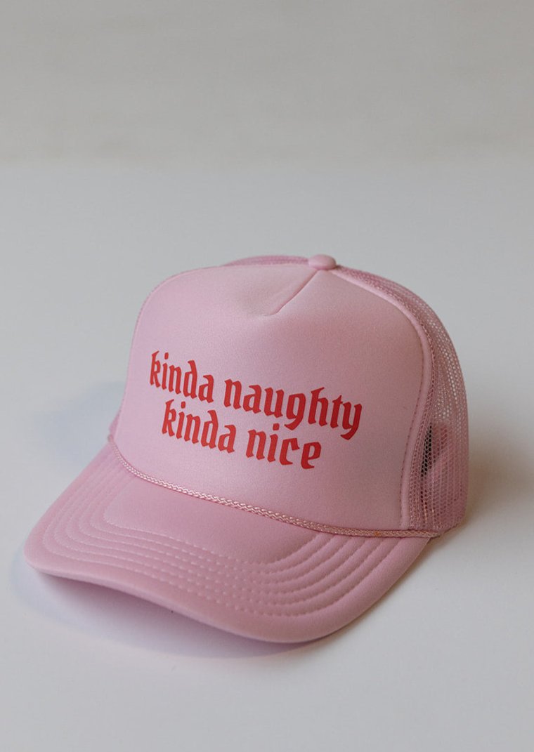 Kinda Naughty Kinda Nice Hat- Pink