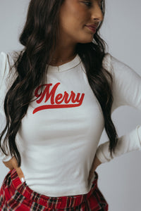 Merry Long Sleeve Baby Tee