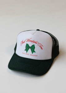 Most Wonderful Time Hat- Green and White