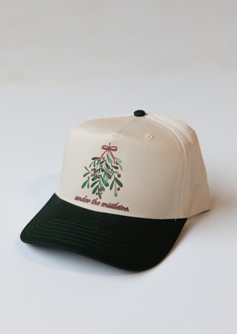 Under the Mistletoe Hat- Green and Natural