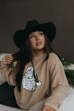 Load image into Gallery viewer, Santa Corded Sweatshirt- Latte
