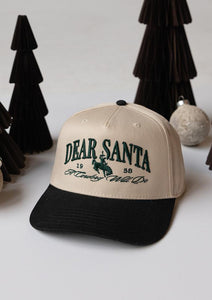 Dear Santa Trucker Hat- Black/Green