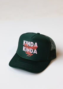 Kinda Naughty Kinda Nice Trucker Hat- Green