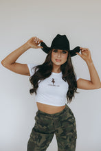 Load image into Gallery viewer, Cowgirl Up Crop Tee
