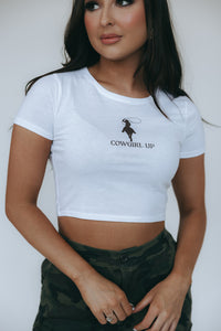 Cowgirl Up Crop Tee