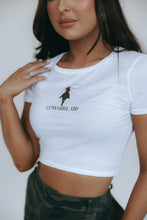 Load image into Gallery viewer, Cowgirl Up Crop Tee
