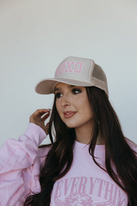 XOXO Trucker Hat- Tan