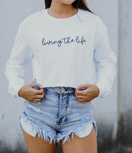 Living the Life Crop Tee