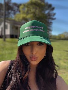 Drink Margaritas Trucker Hat- Green